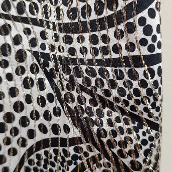 Tory Burch Metallic Leaf Print Silk Sheath Dress Size 8 - Picture 10 of 11